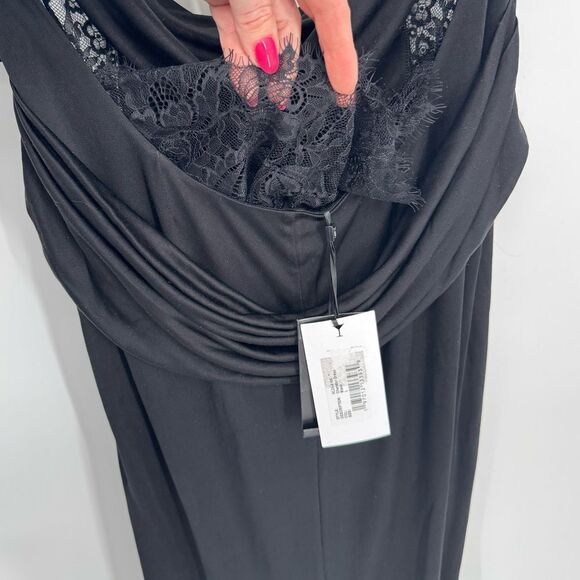 NWT Retrofete Chandler Dress Embroidered Lace Strapless Open Back Maxi Black Lg - Picture 5 of 13